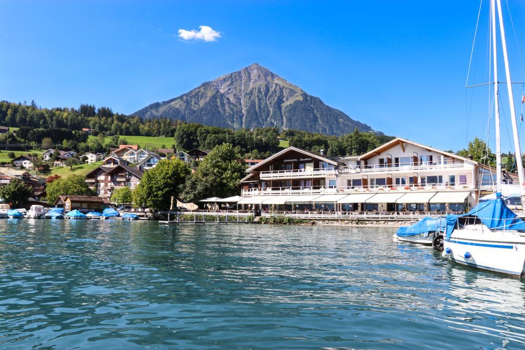 Strandhotel Seeblick Faulensee Esterno foto