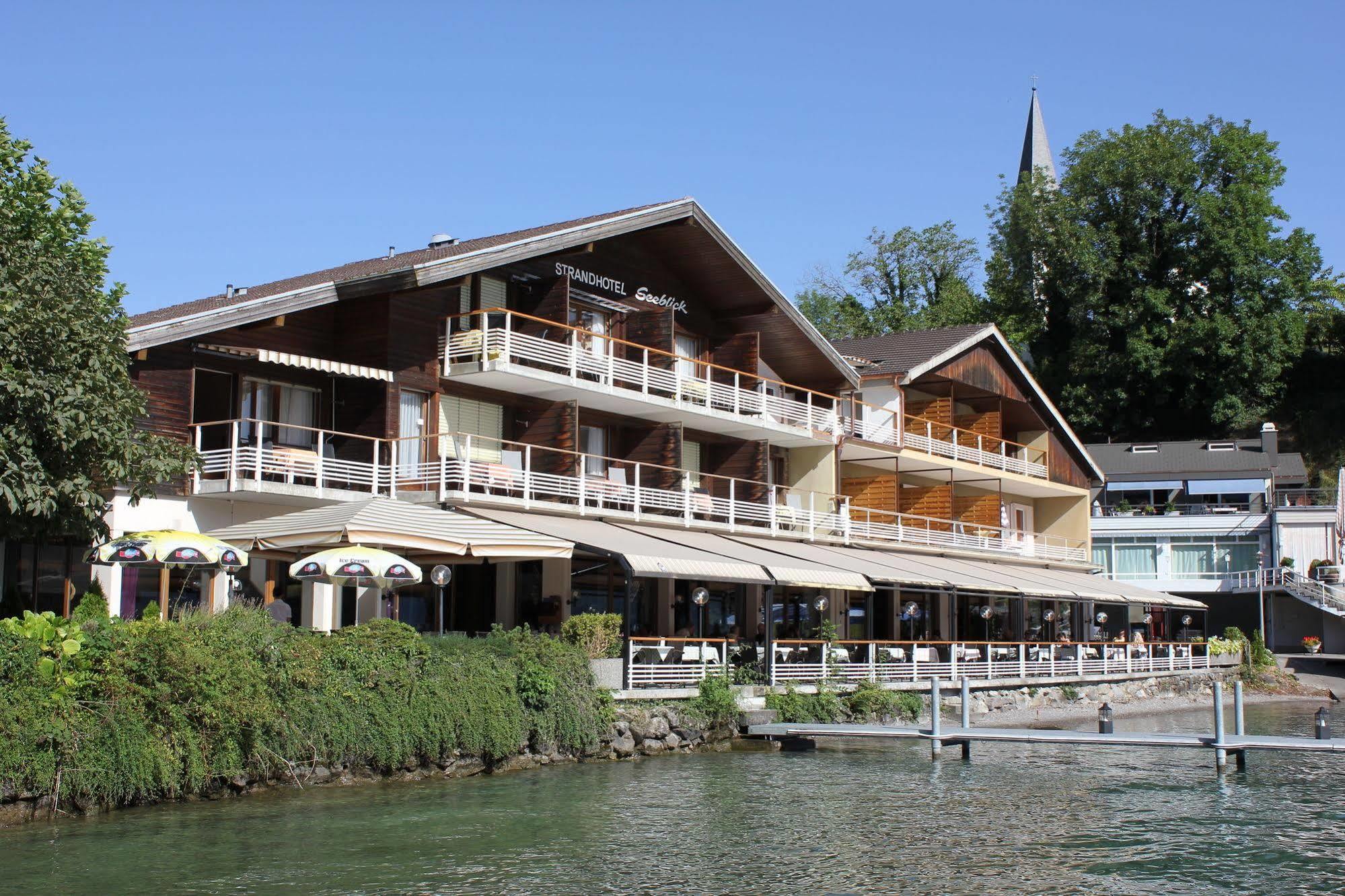 Strandhotel Seeblick Faulensee Esterno foto