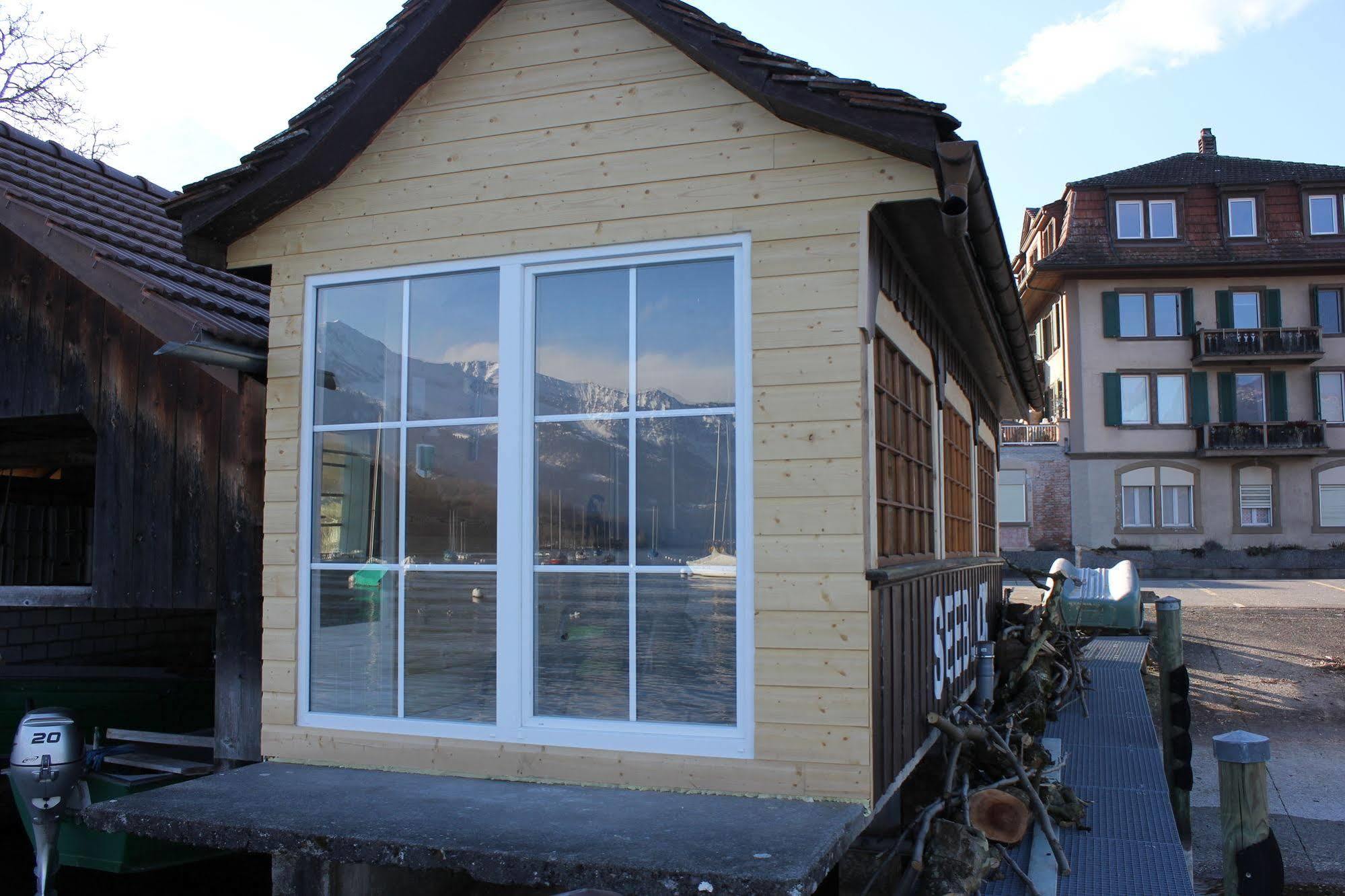 Strandhotel Seeblick Faulensee Esterno foto